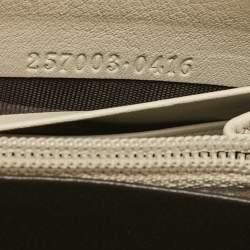 Gucci Off White/Beige GG Canvas Mayfair Zip Around Wallet