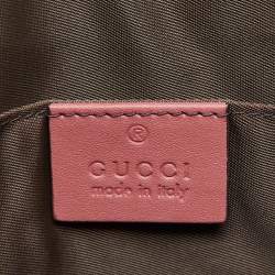 Gucci Beige/Pink GG Supreme Canvas Blooms Print Pouch Clutch
