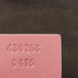 Gucci Beige/Pink GG Supreme Canvas Blooms Print Pouch Clutch