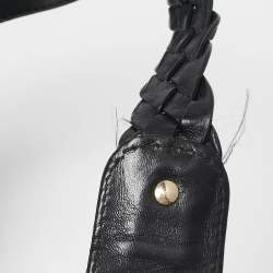 Pre Owned Gucci Black GG Canvas and Leather GG Marmont Medium Pelham Hobo