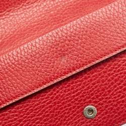 Pre Owned Gucci Red Leather Super Mini Dionysus Chain Bag