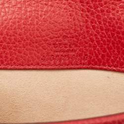Pre Owned Gucci Red Leather Super Mini Dionysus Chain Bag