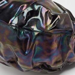 Gucci Iridescent Black Patent Leather Icon Bit Hobo