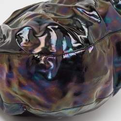 Gucci Iridescent Black Patent Leather Icon Bit Hobo