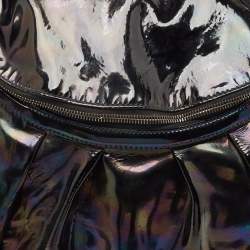 Gucci Iridescent Black Patent Leather Icon Bit Hobo