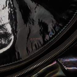 Gucci Iridescent Black Patent Leather Icon Bit Hobo
