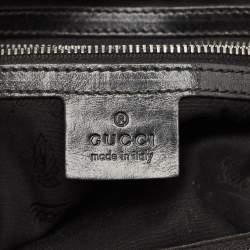 Gucci Iridescent Black Patent Leather Icon Bit Hobo