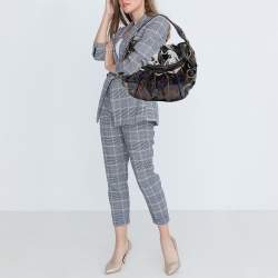 Gucci Iridescent Black Patent Leather Icon Bit Hobo
