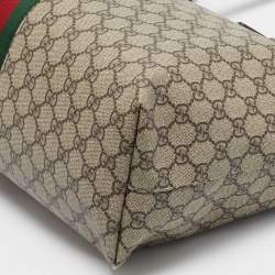 Pre Owned Gucci Beige/Ebony GG Supreme Canvas Medium Ophidia Tote