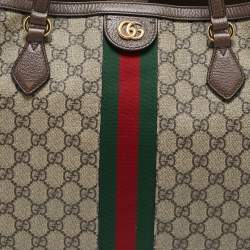 Pre Owned Gucci Beige/Ebony GG Supreme Canvas Medium Ophidia Tote