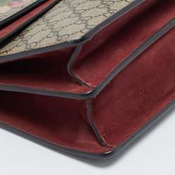 Pre Owned Gucci Pink/Beige GG Supreme Blooms Canvas Small Dionysus Shoulder Bag