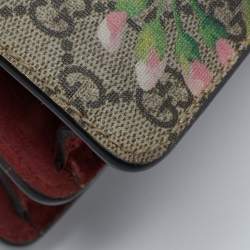Pre Owned Gucci Pink/Beige GG Supreme Blooms Canvas Small Dionysus Shoulder Bag