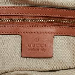 Pre Owned Gucci Brown Guccissima Leather Heart Bit Satchel