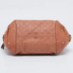 Pre Owned Gucci Brown Guccissima Leather Heart Bit Satchel
