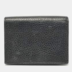 Gucci Black Leather GG Marmont Bosco Card Case