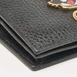 Gucci Black Leather GG Marmont Bosco Card Case