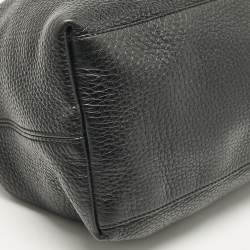 Pre Owned Gucci Black Leather Medium Chain Soho Tote