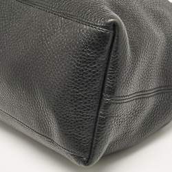 Pre Owned Gucci Black Leather Medium Chain Soho Tote