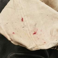 Pre Owned Gucci Black Leather Medium Chain Soho Tote