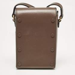 Gucci Brown Leather Mini Horsebit 1955 Crossbody Bag