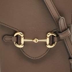 Gucci Brown Leather Mini Horsebit 1955 Crossbody Bag