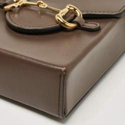 Gucci Brown Leather Mini Horsebit 1955 Crossbody Bag