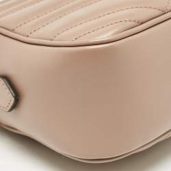 Pre Owned حقيبة كتف غوتشي جي جي مارمونت كاميرا جلد ماتيلاس بيج صغيرة