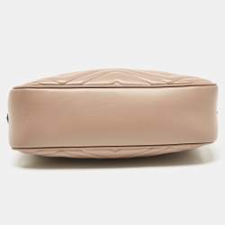 Pre Owned حقيبة كتف غوتشي جي جي مارمونت كاميرا جلد ماتيلاس بيج صغيرة