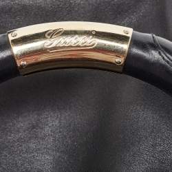 Pre Owned Gucci Black Leather Medium Babouska Indy Hobo