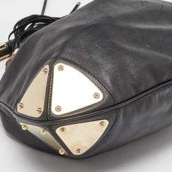 Pre Owned Gucci Black Leather Medium Babouska Indy Hobo