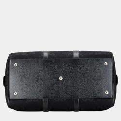 Gucci Black Canvas Leather Jumbo Gg Small Duffle Boston Bag