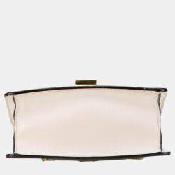 Gucci White Leather Sylvie Chain Shoulder Bag
