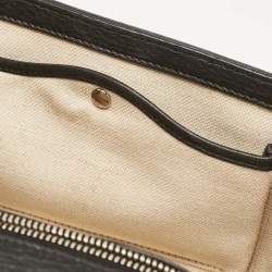 Pre Owned Gucci Black Leather Small New Bamboo Top Handle Bag