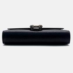 Pre Owned Gucci Black Leather Gucci Dionysus Mini Chain Bag