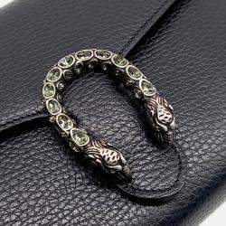 Pre Owned Gucci Black Leather Gucci Dionysus Mini Chain Bag