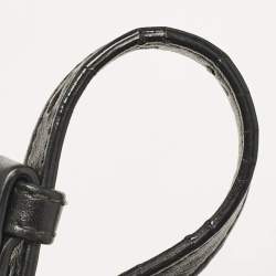 Pre Owned Gucci Black Matelassé Leather Small GG Marmont Shoulder Bag