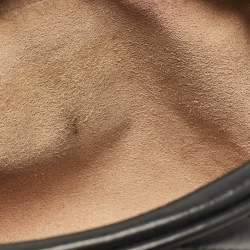 Pre Owned Gucci Black Matelassé Leather Small GG Marmont Shoulder Bag