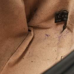 Pre Owned Gucci Black Matelassé Leather Small GG Marmont Shoulder Bag