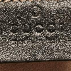 Pre Owned Gucci Black Matelassé Leather Small GG Marmont Shoulder Bag