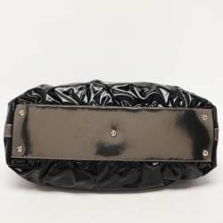 Gucci Black Coated Fabric and Leather Dialux Pop Bamboo Satchel