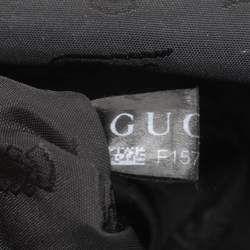 Gucci Black Coated Fabric and Leather Dialux Pop Bamboo Satchel