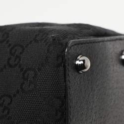 Gucci Black GG Canvas and Leather Small Eclipse Tote