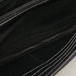 Gucci Beige/Black GG Supreme Canvas and Leather Wallet On Chain