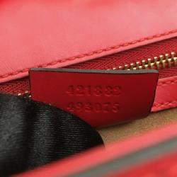 Gucci Red Leather Gucci Small Leather Sylvie Satchel