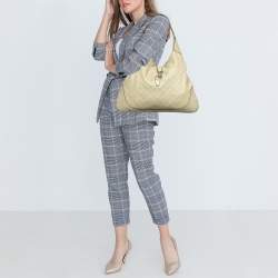 Pre Owned Gucci Cream Guccissima Leather Large New Jackie Hobo