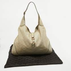 Pre Owned Gucci Cream Guccissima Leather Large New Jackie Hobo