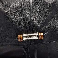 Pre Owned Gucci Black Leather Large Jungle Shoulder Bag