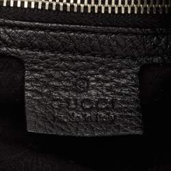 Pre Owned Gucci Black Leather Large Jungle Shoulder Bag