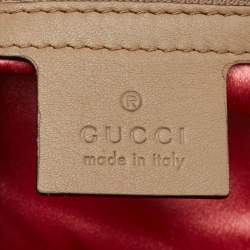 Pre Owned حقيبة كتف غوتشي مارمونت جلد ماتيلاس أسود مزينة جي جي صغيرة