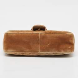 Pre Owned حقيبة كتف غوتشي مارمونت جلد ماتيلاس أسود مزينة جي جي صغيرة